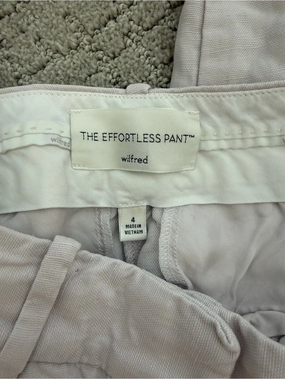 Aritzia Wilfred The Effortless Pant London Grey Linen Lyocell Wide Leg Size 4